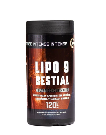 QUEMADOR DE GRASA LIPO 9 BESTIAL 120 CAPS.
