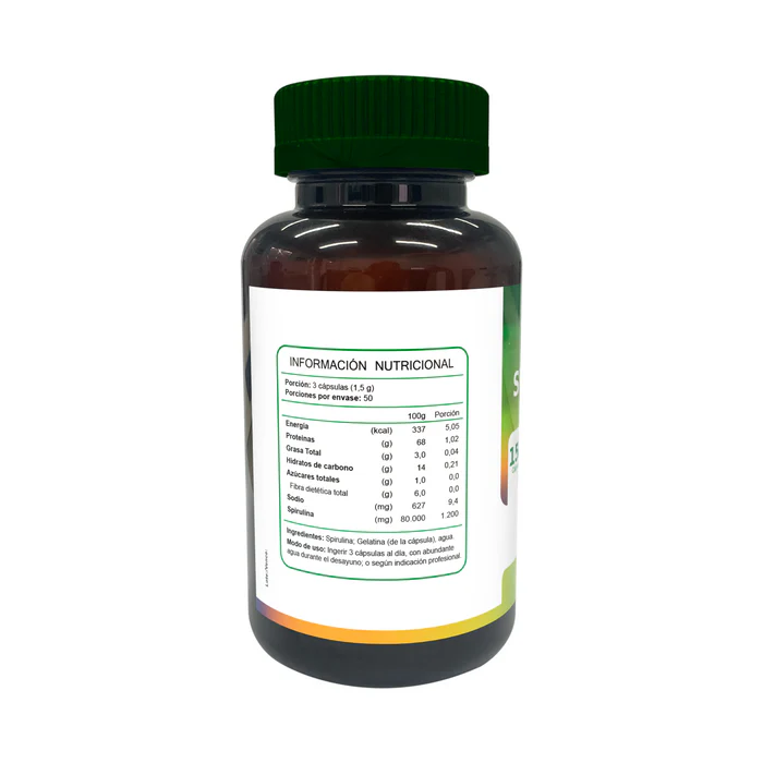 SPIRULINA MAXIMA 400 MG - 150 CAPS FNL - Imagen 2