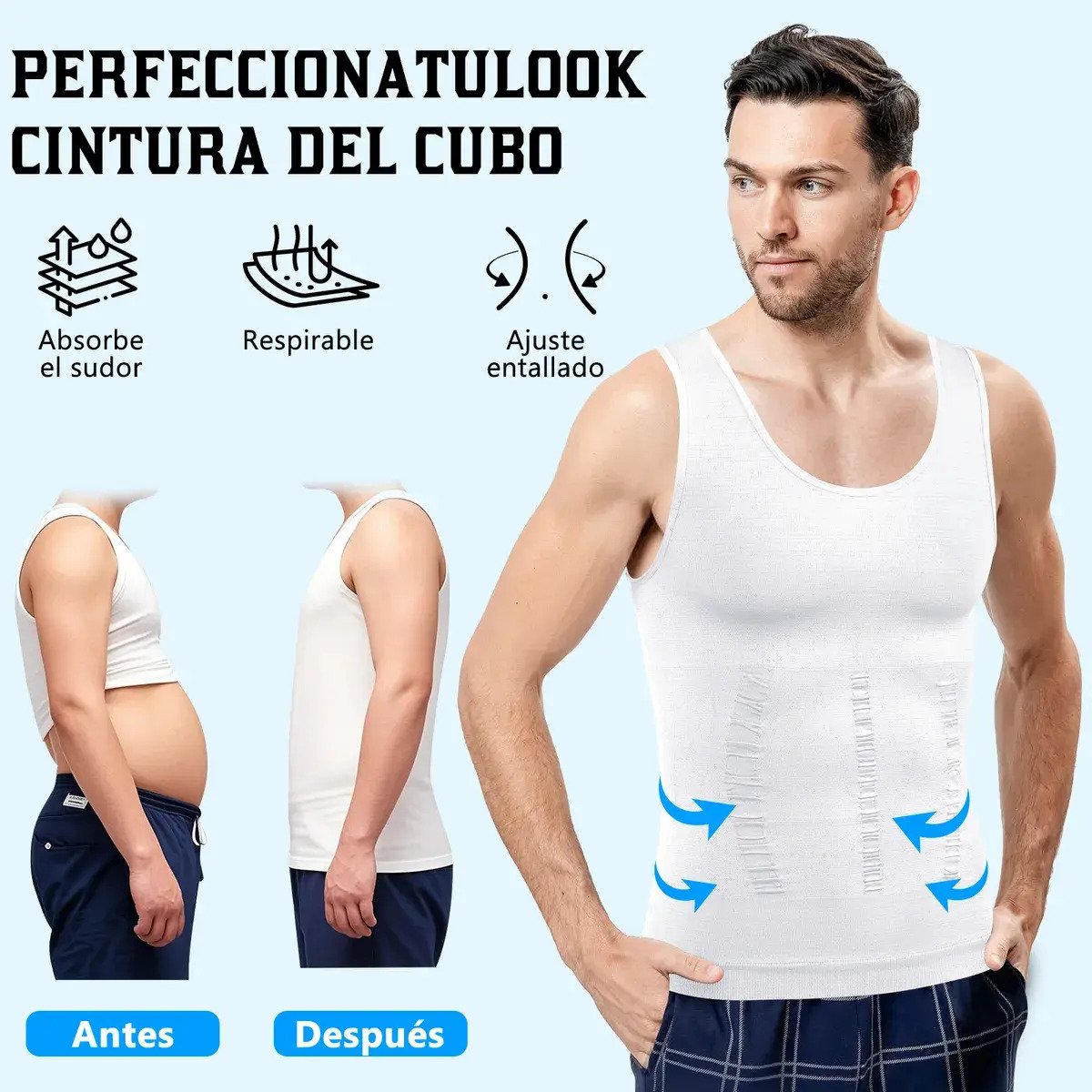 Camiseta Reductora y de Compresión Deportiva para Hombre - Imagen 4