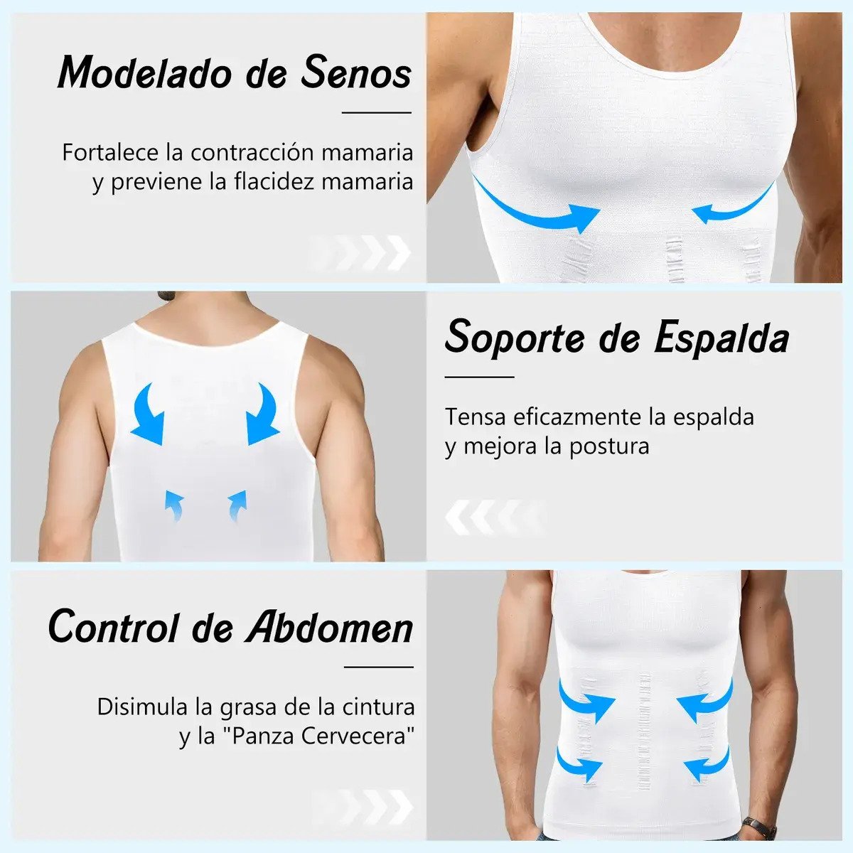 Camiseta Reductora y de Compresión Deportiva para Hombre - Imagen 3