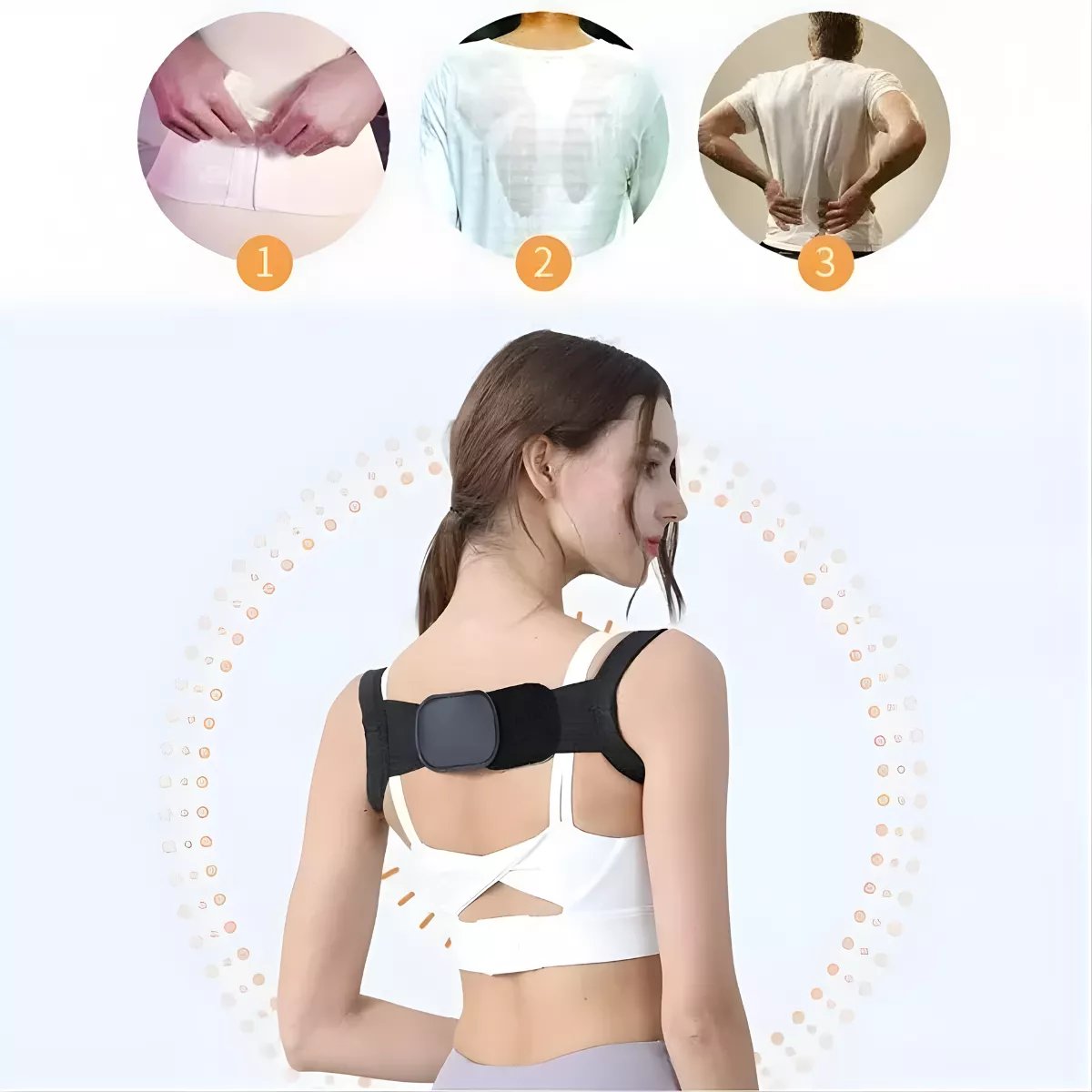Corrector Postura Espalda Alta Ortopedico Ajustable Unisex - Imagen 3