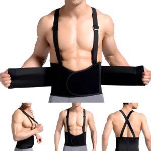 Cinturón de Soporte Lumbar con Tirantes Ajustables