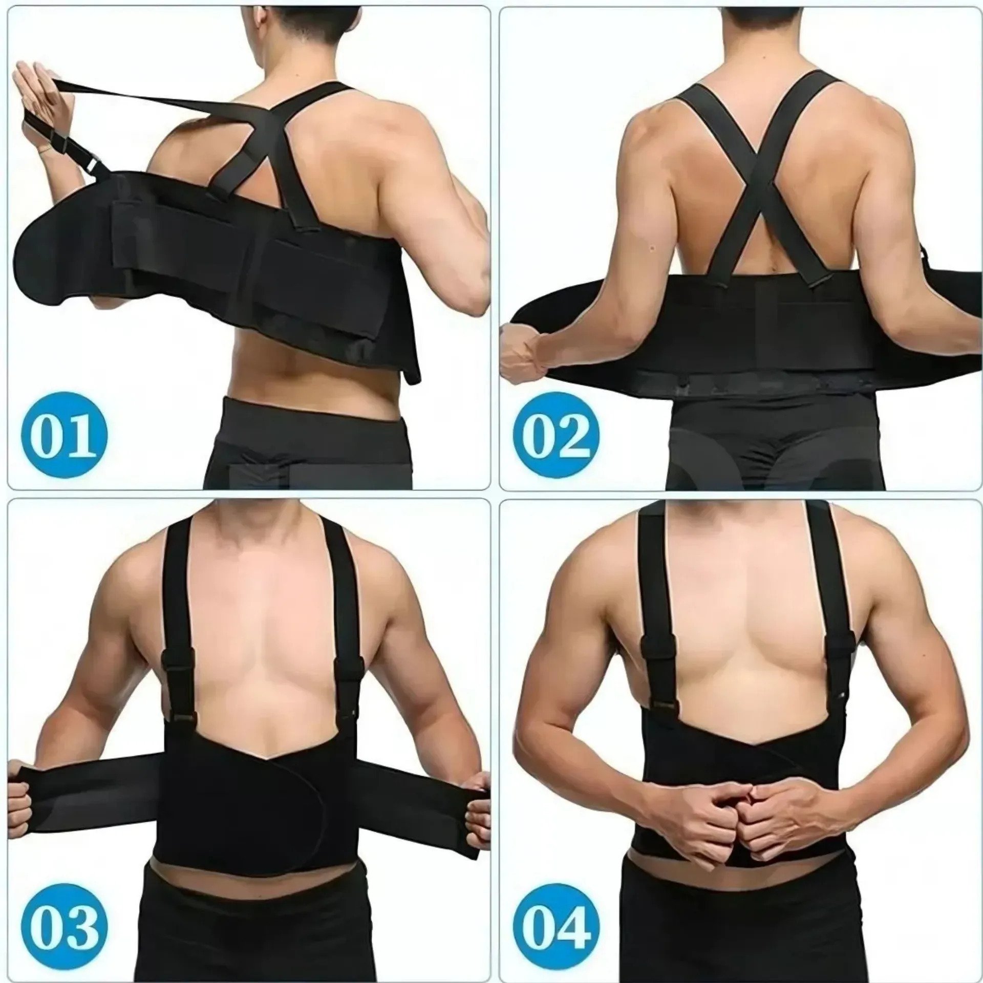 Cinturón de Soporte Lumbar con Tirantes Ajustables - Imagen 4