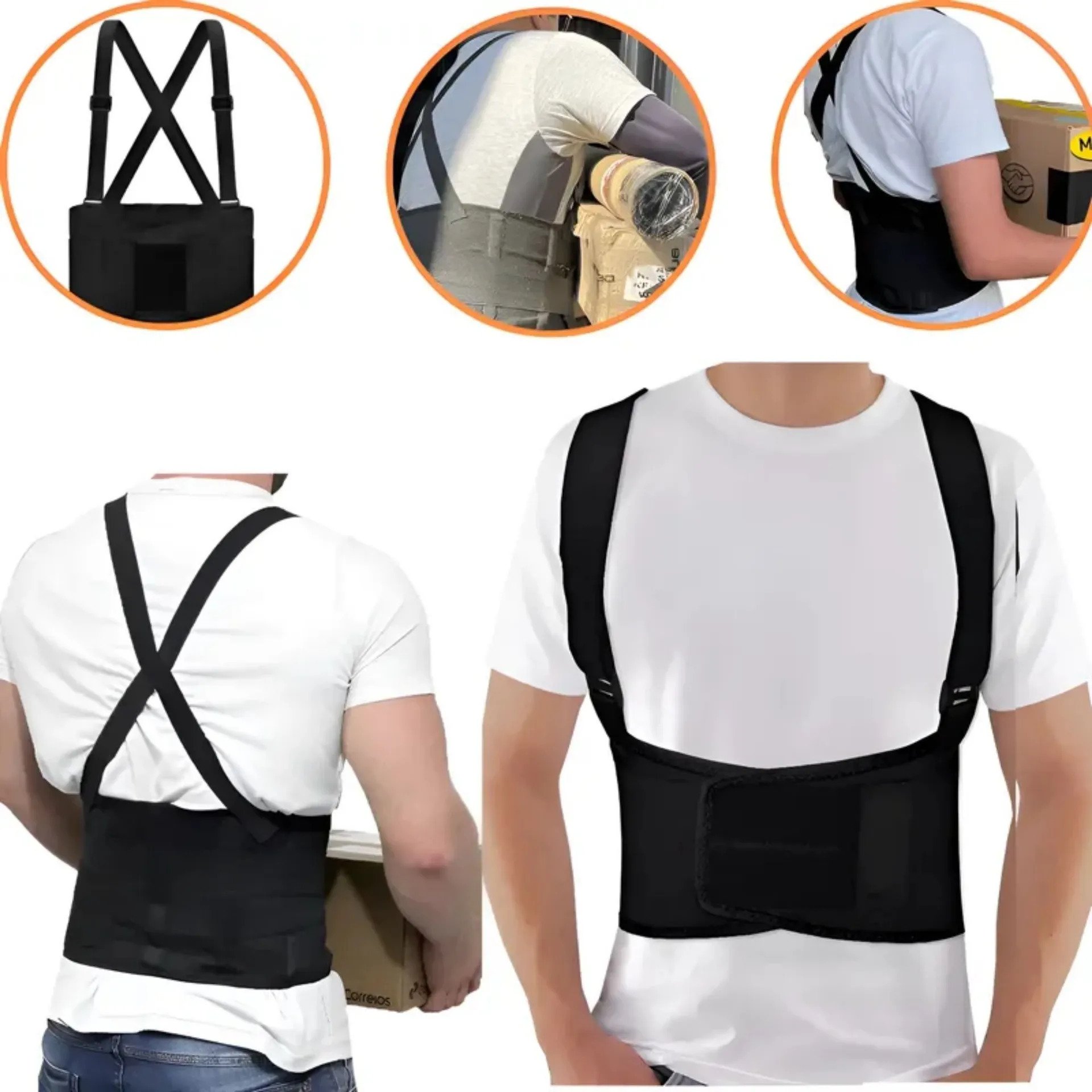 Cinturón de Soporte Lumbar con Tirantes Ajustables - Imagen 3